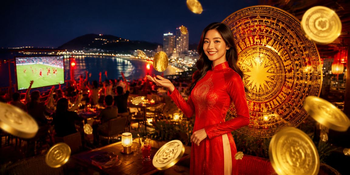 Người mặc áo dài tại Vũng Tàu tham gia cá cược casino bên bờ biển trong đêm